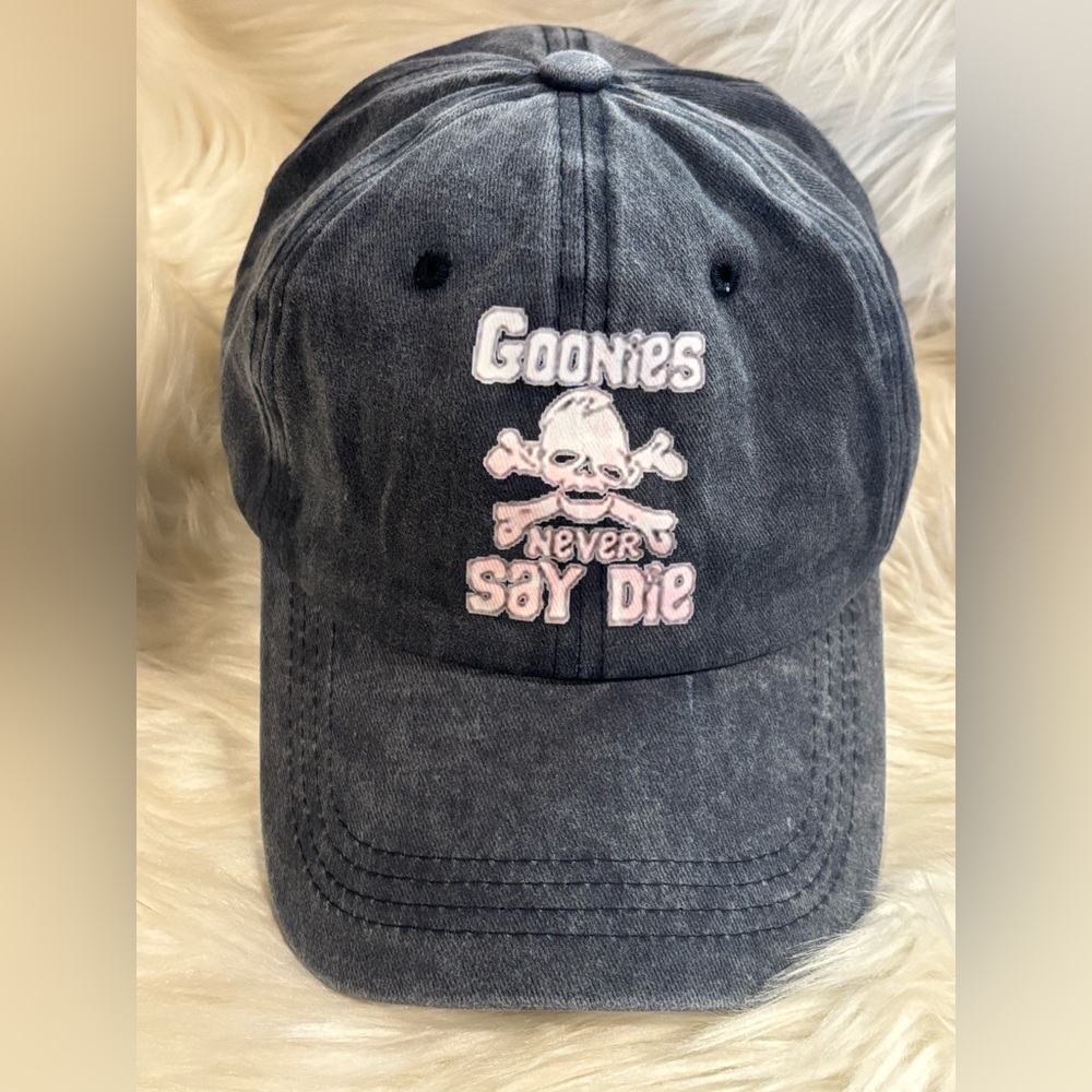 Goonies Never Say Die Distressed Denim Hat